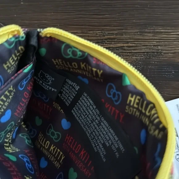 Loungefly Sanrio Hello Kitty 50th Anniversary Nylon Zipper Pouch Wristlet NWT - Picture 8 of 10